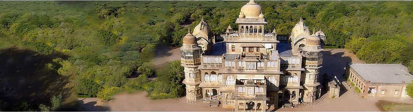 GLIMPSE OF WHITE RANN VIJAY VILAS PALACE AND TENT CITY OF RANN UTSAV